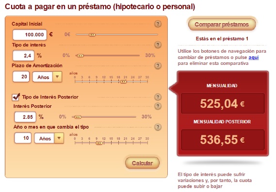 Simulador de hipoteca: calcule la cuota de su préstamo